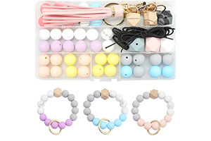 Mixed Color Round DIY Silicone Bead Teething Necklace Women Jewelry