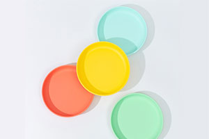 Round Shape Stick & Stay Suction Silicone Plate