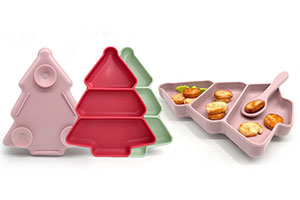 Christmas Tree Shaped Silicone Food Storage Dishes