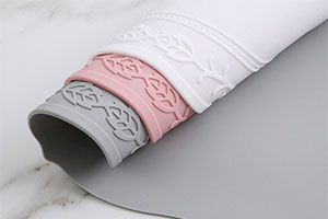 Tableware Decoration Oval Shape Lace Reusable Silicone Mat