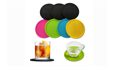 Black Silicone Coasters Custom Options